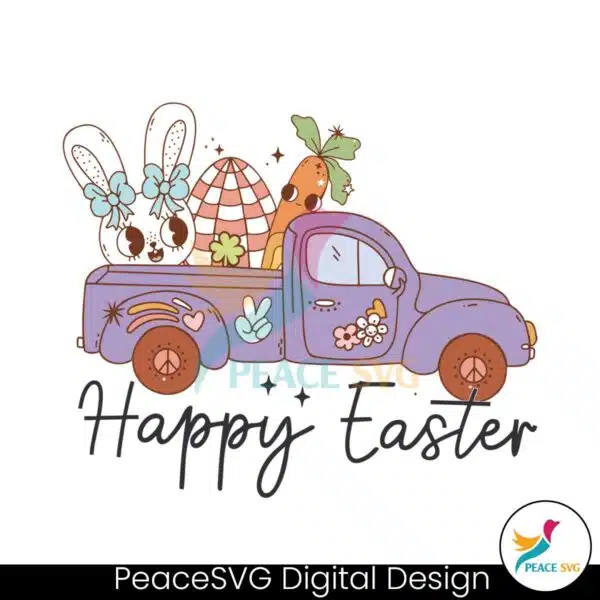 happy-easter-bunny-easter-truck-svg