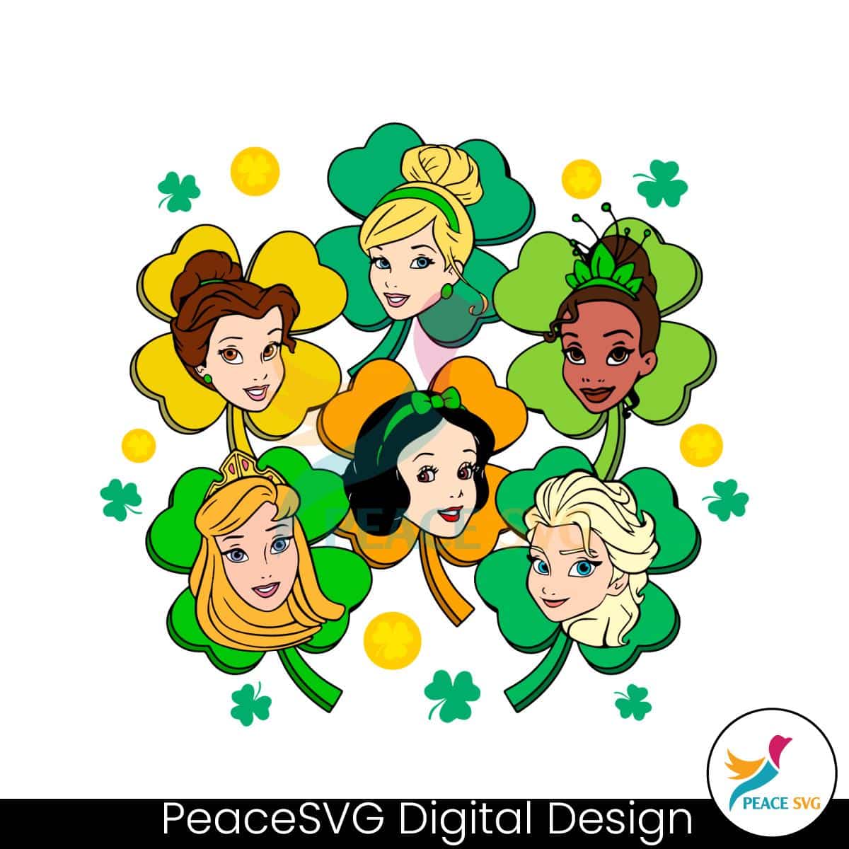 Disney Princess St Patricks Day Svg Peacesvg