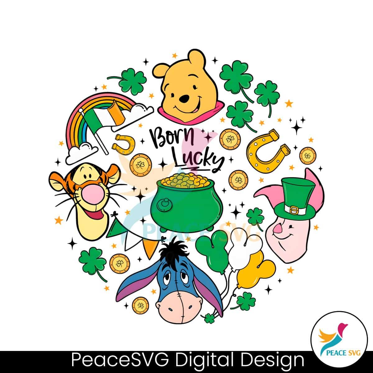 born-lucky-winnie-the-pooh-st-patricks-day-png