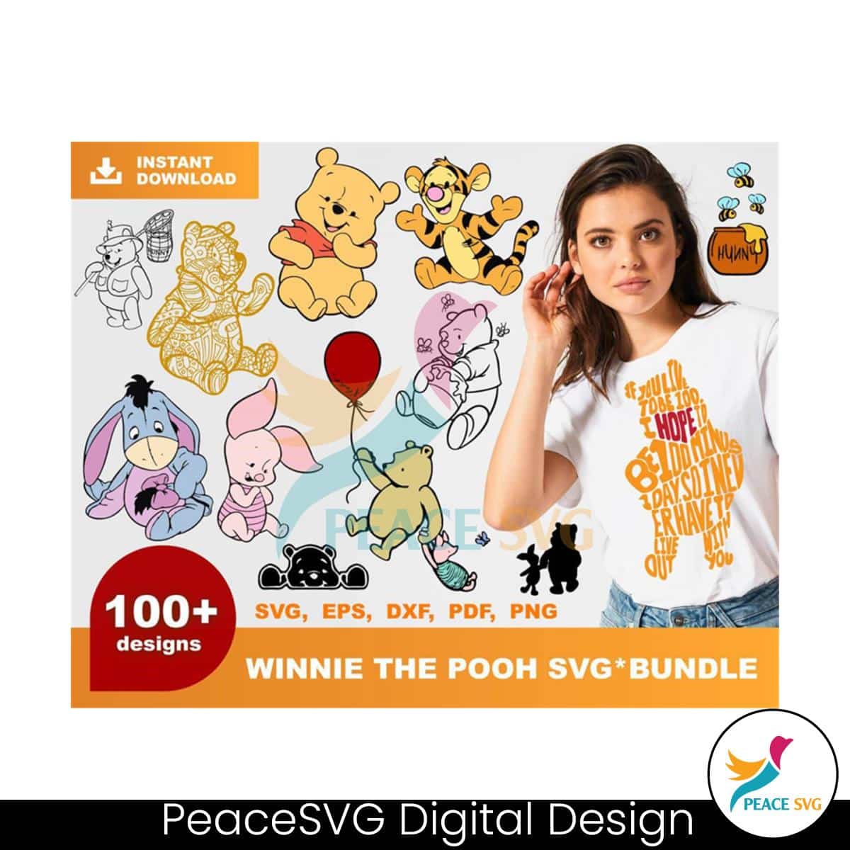 100+ Winnie The Pooh Bundle SVG Files for Cricut