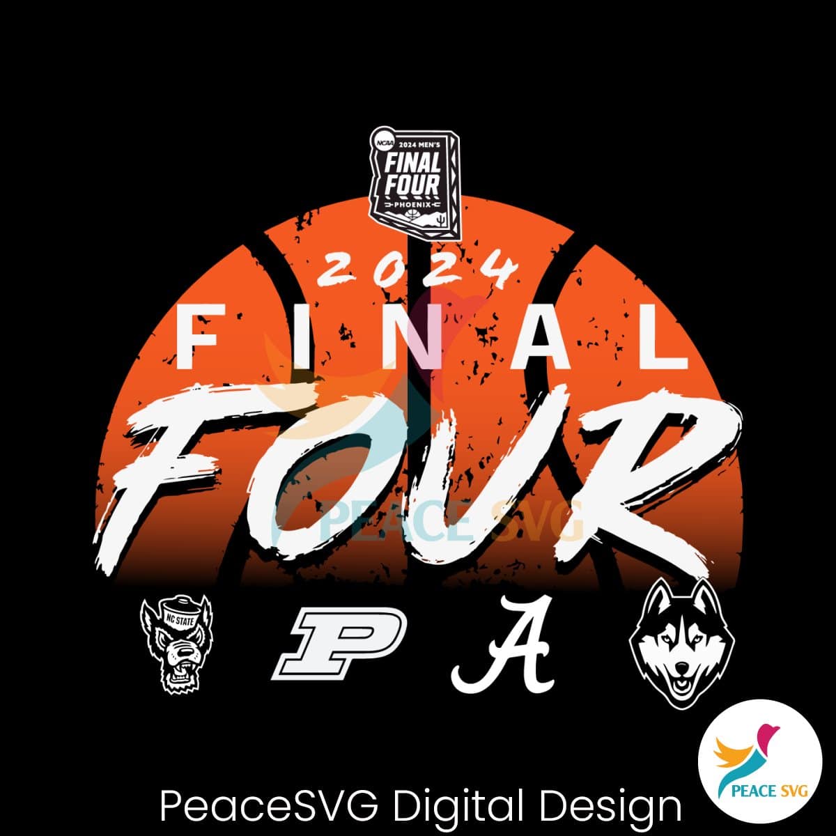 Mens Basketball March Madness 2024 Final Four SVG Digital Download