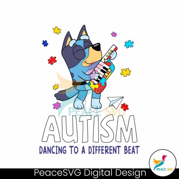 bluey-dancing-to-a-different-beat-puzzle-pieces-svg