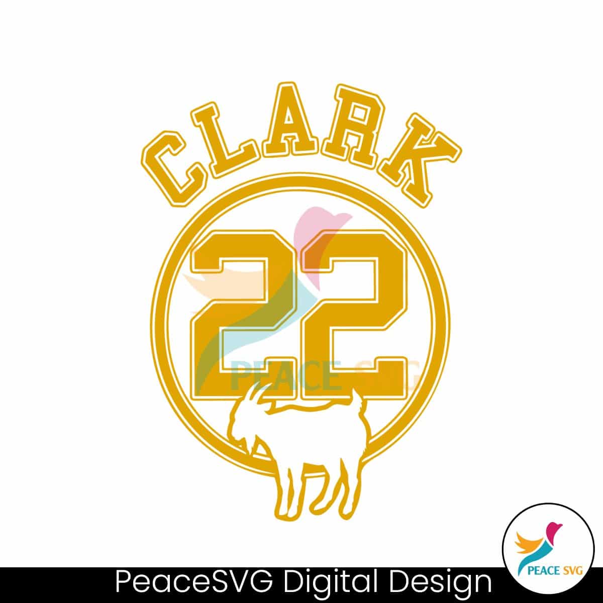 Clark Goat 22 Caitlin Iowa Basketball SVG » PeaceSVG