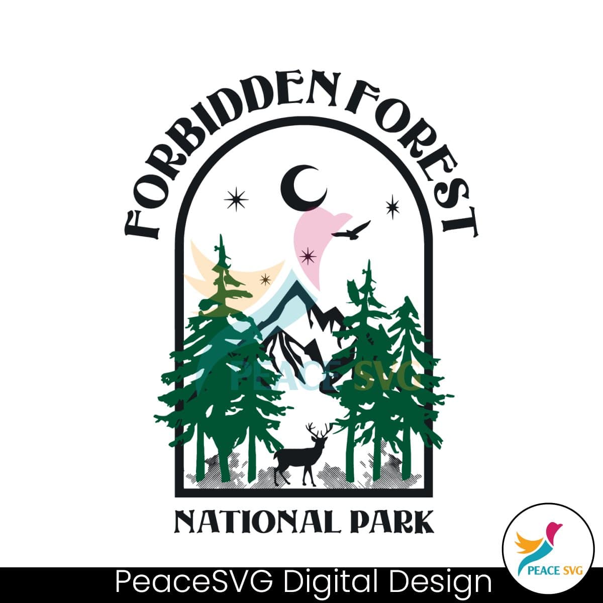 Forbidden Forest National Park Wizard SVG » PeaceSVG