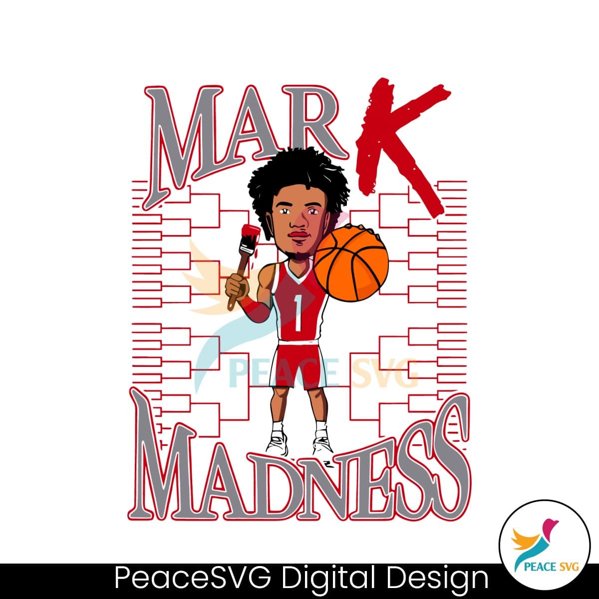 Alabama Crimson Tide Mark Madness Basketball SVG » PeaceSVG