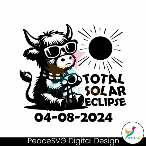 highland-cow-total-solar-eclipse-svg