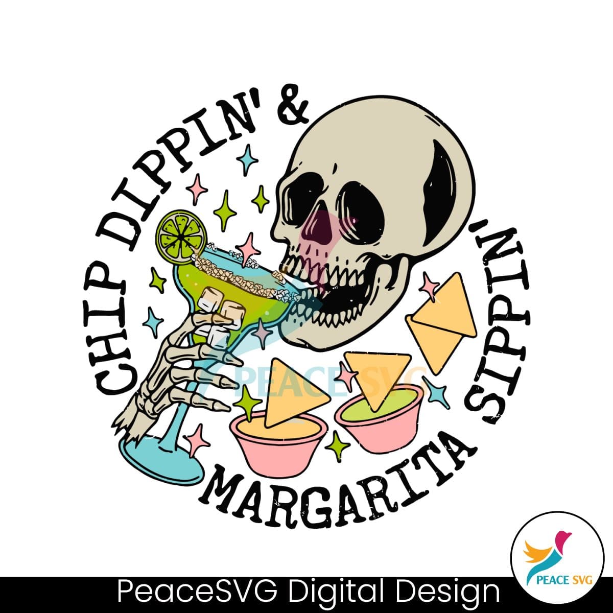 chip-dippin-and-margarita-sippin-skeleton-svg