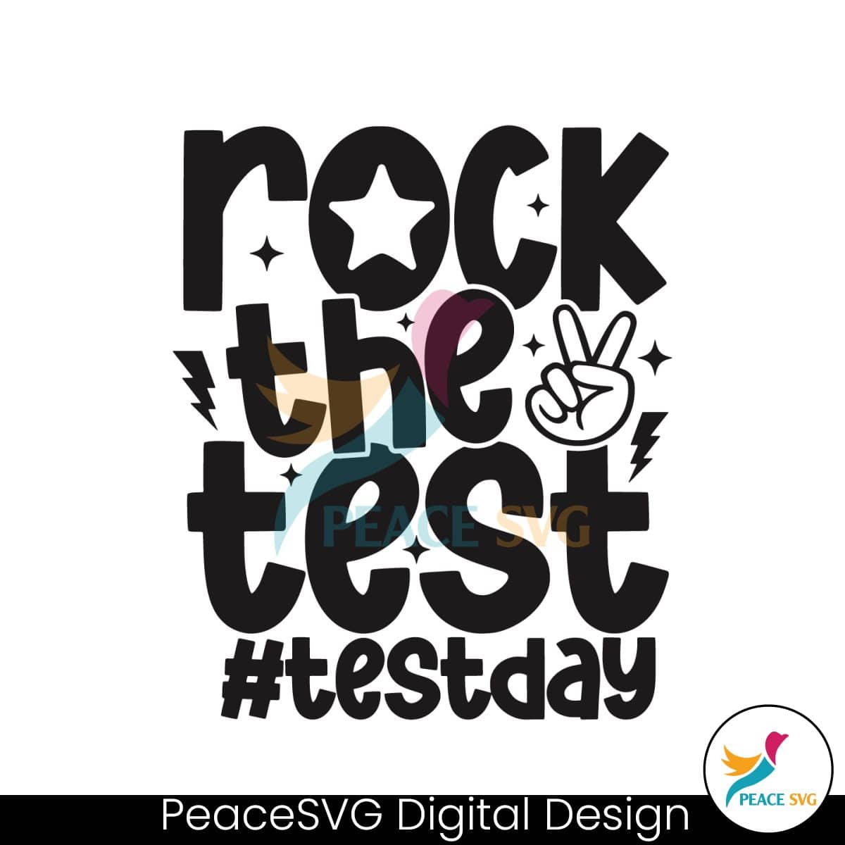 Funny Rock The Test Teacher Test Day SVG » PeaceSVG