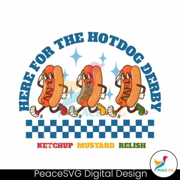 here-for-the-hotdog-derby-ketchup-mustard-png