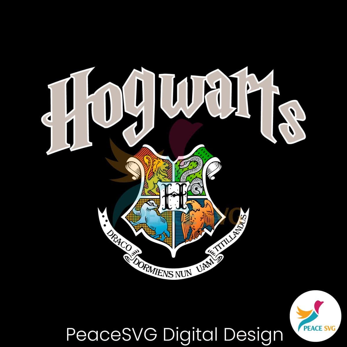 Retro Hogwarts Logo Harry Potter PNG » PeaceSVG