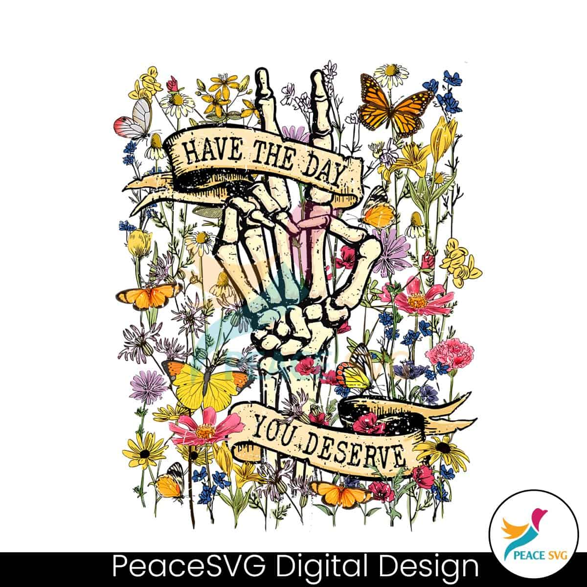 have-the-day-you-deserve-floral-skeleton-png