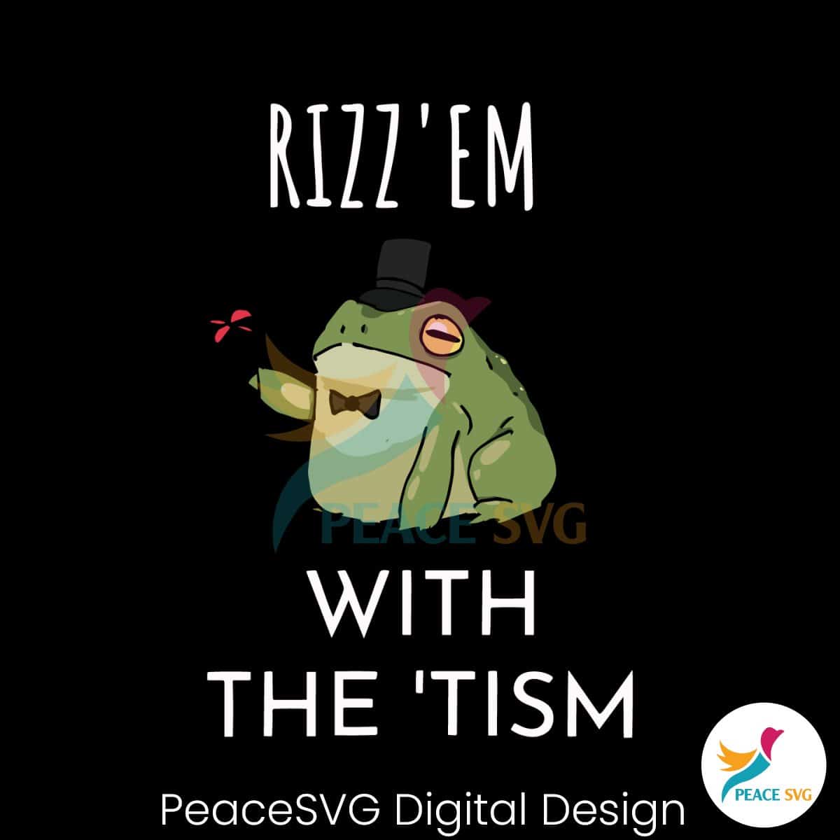 rizz-em-with-the-tism-frog-meme-svg