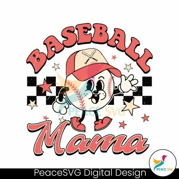 retro-baseball-mama-hat-checkered-svg