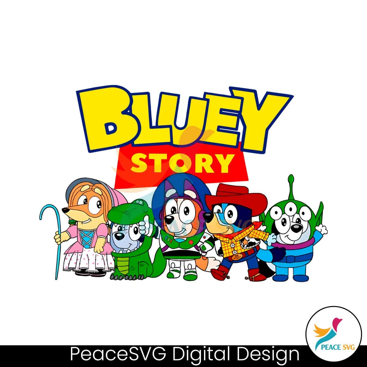 Funny Bluey Story Cartoon Characters PNG Instant Download » PeaceSVG