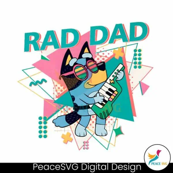 bluey-bandit-rad-dad-guitar-png