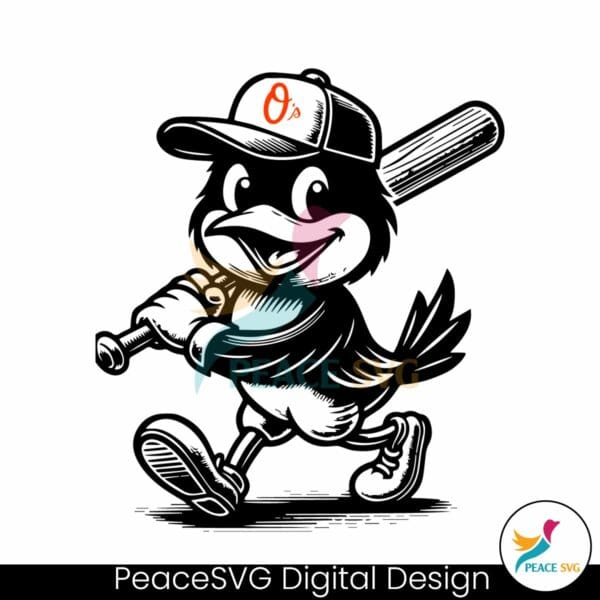 baltimore-orioles-bird-cartoon-baseball-svg