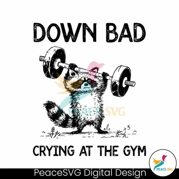 raccoon-down-bad-crying-at-the-gym-svg