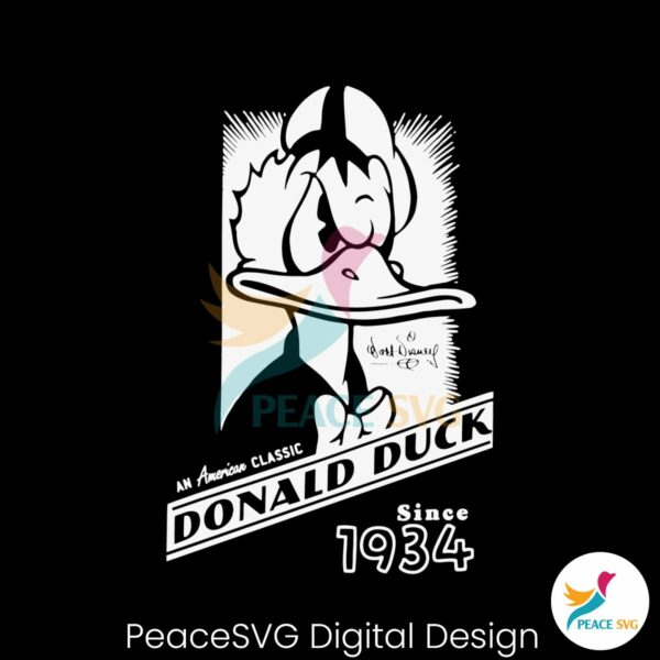 retro-donald-duck-since-1934-svg