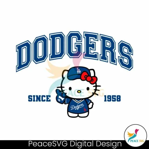 cute-dodgers-since-1958-baseball-kawaii-kitty-svg