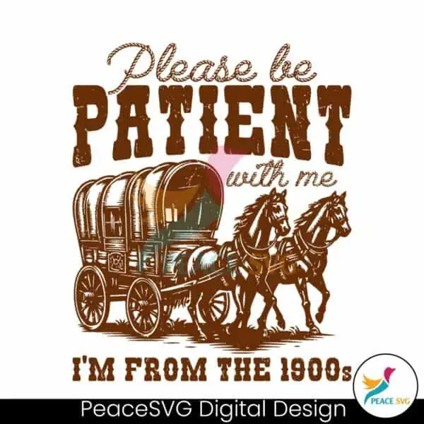 retro-horse-please-be-patient-with-me-svg