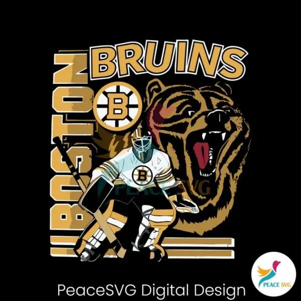 boston-bruins-hockey-player-svg