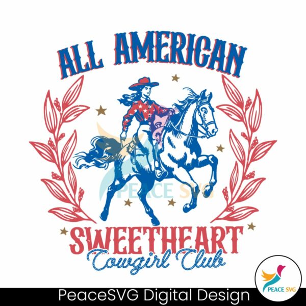 all-american-sweetheart-cowgirl-club-svg