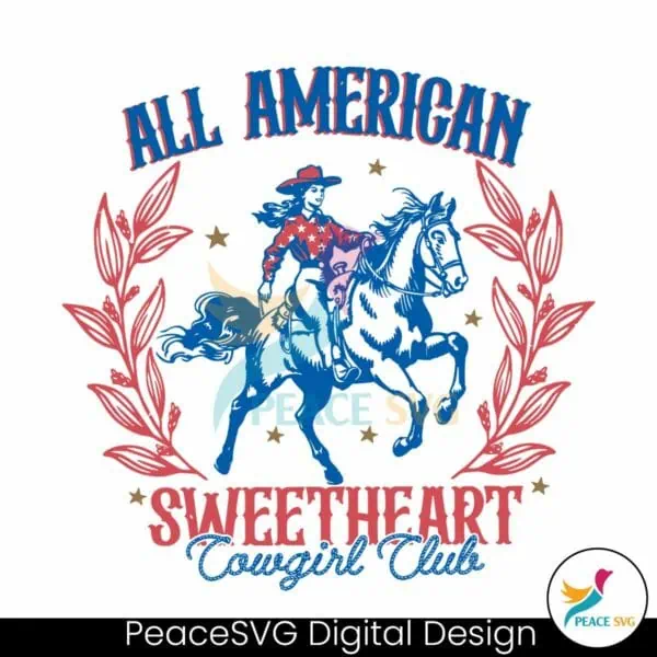 all-american-sweetheart-cowgirl-club-svg