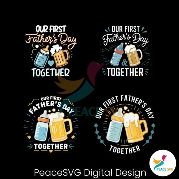 retro-our-first-fathers-day-together-svg-bundle