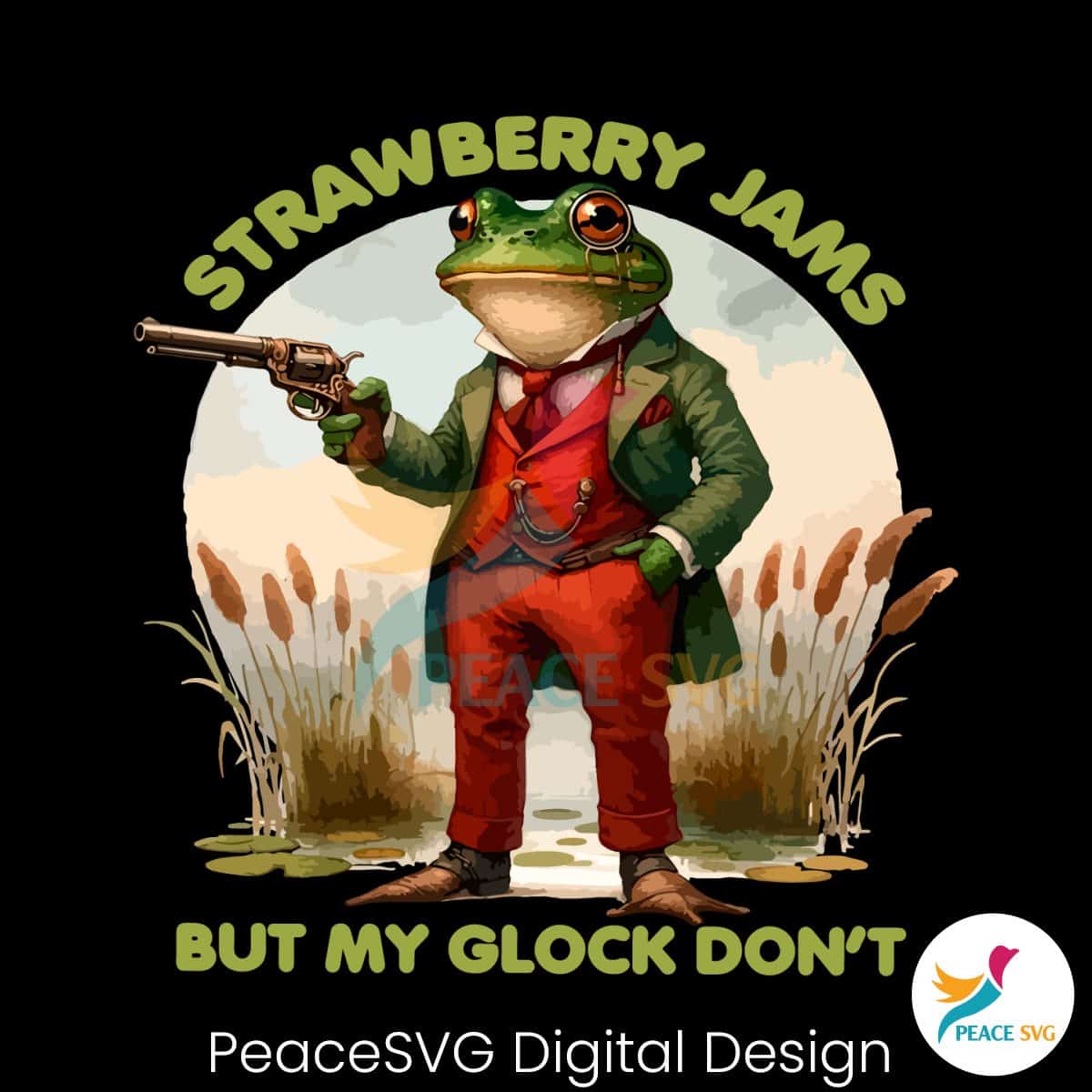 Retro Strawberry Jams But My Glock Dont PNG » PeaceSVG