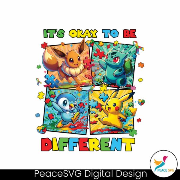okay-to-be-different-pikachu-friends-png