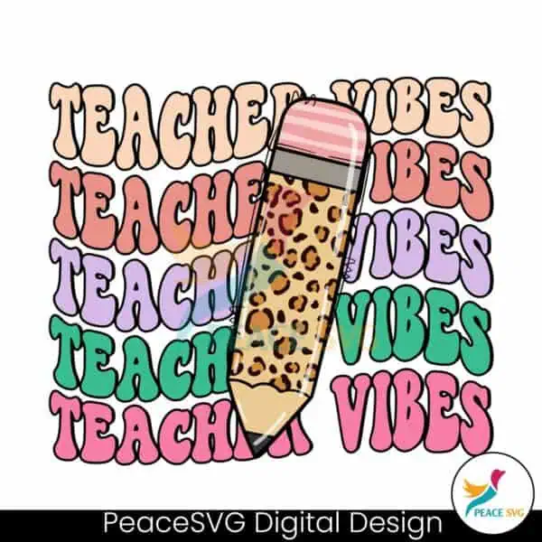 teacher-vibes-leopard-pencil-png