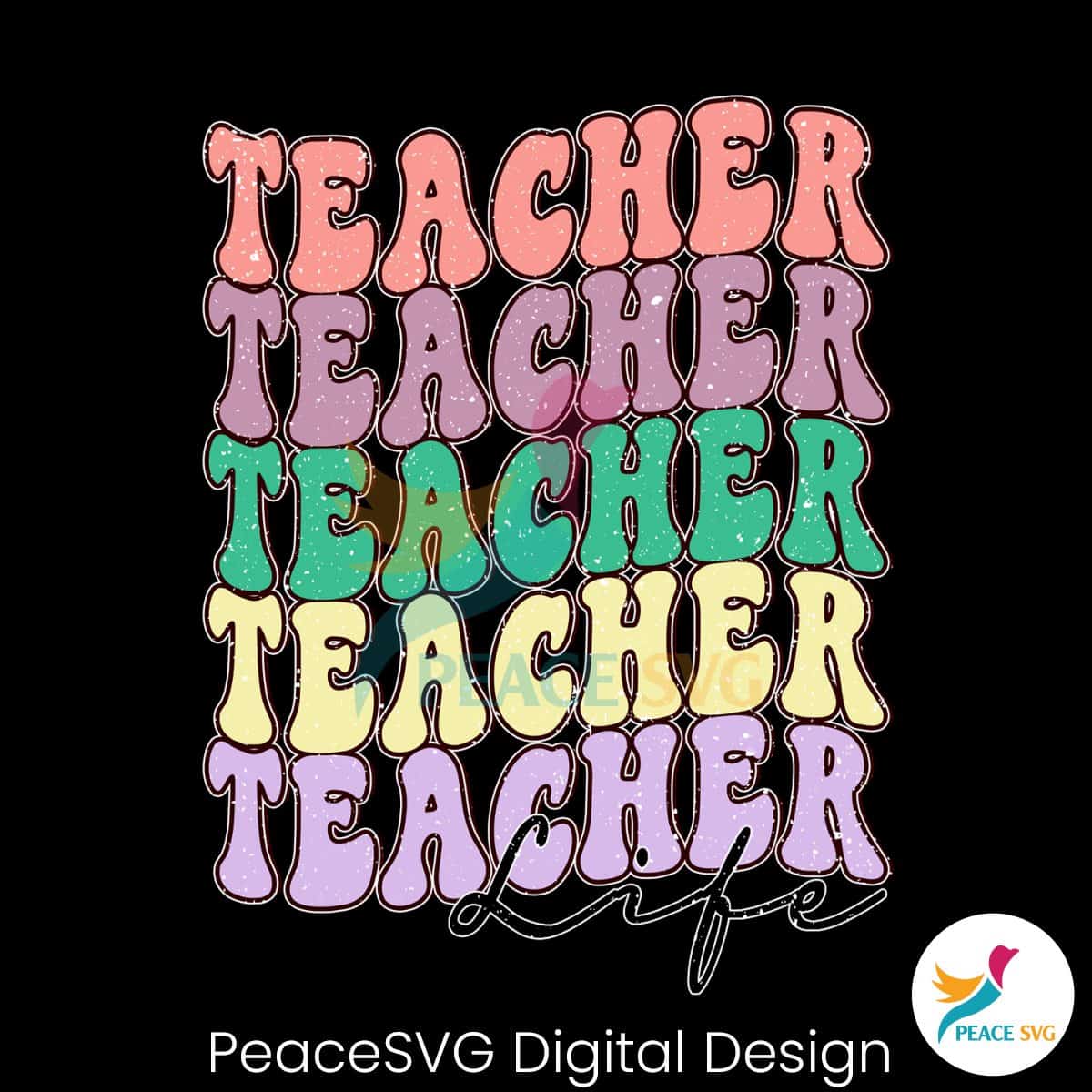 Retro Teacher Life Happy Teachers Day PNG » PeaceSVG