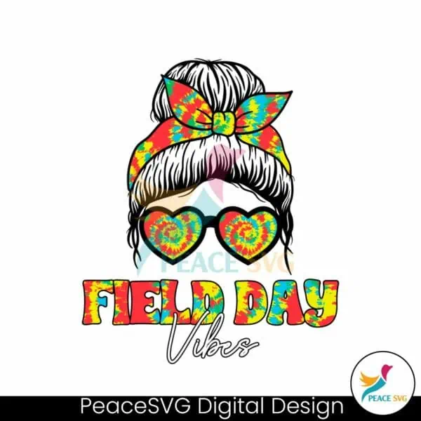 retro-field-day-vibes-messy-bun-svg