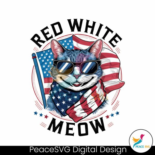 red-white-and-meow-america-flag-png