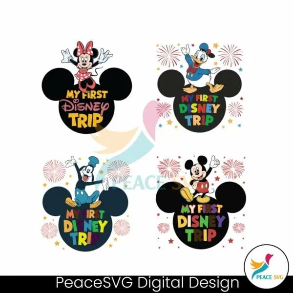 my-first-disney-trip-cartoon-characters-svg-bundle