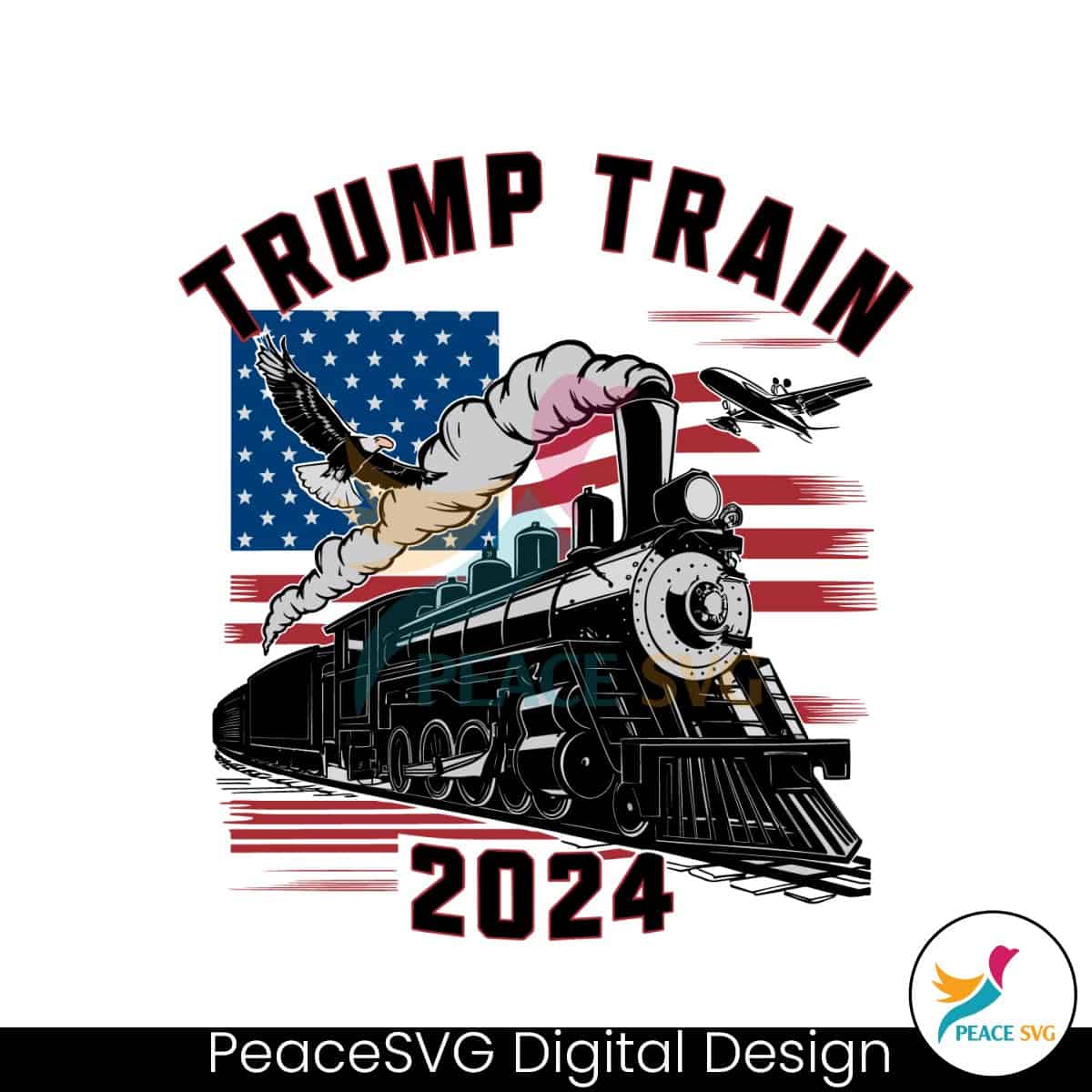 Retro Trump Train 2024 Election SVG Digital Download » PeaceSVG