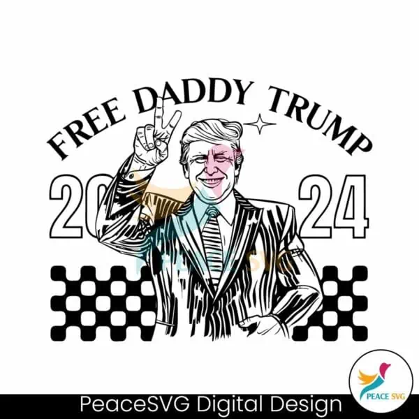 retro-free-daddy-trump-2024-president-svg