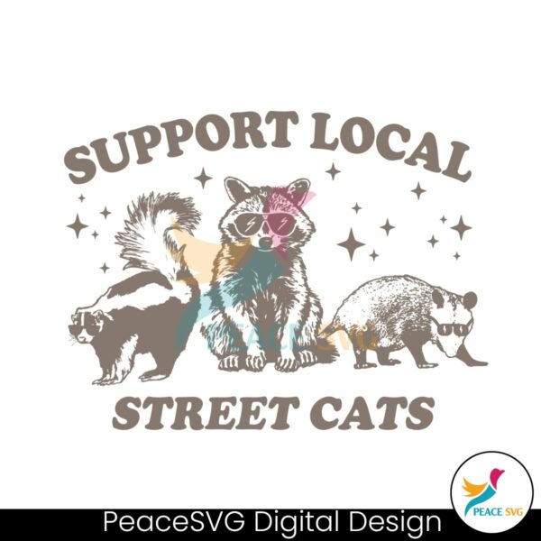 vintage-support-local-street-cats-raccoon-svg