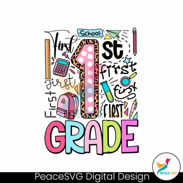 first-grade-back-to-school-doodle-svg