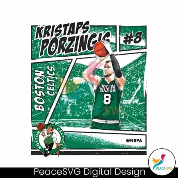 kristaps-porzingis-boston-celtics-comic-png