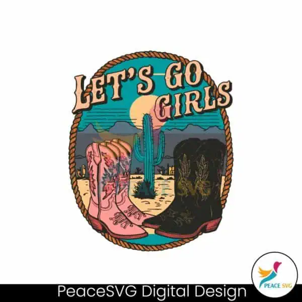 western-music-lets-go-girls-boots-svg