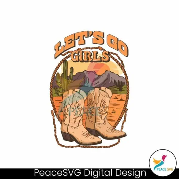 vintage-lets-go-girls-cowgirl-boots-svg