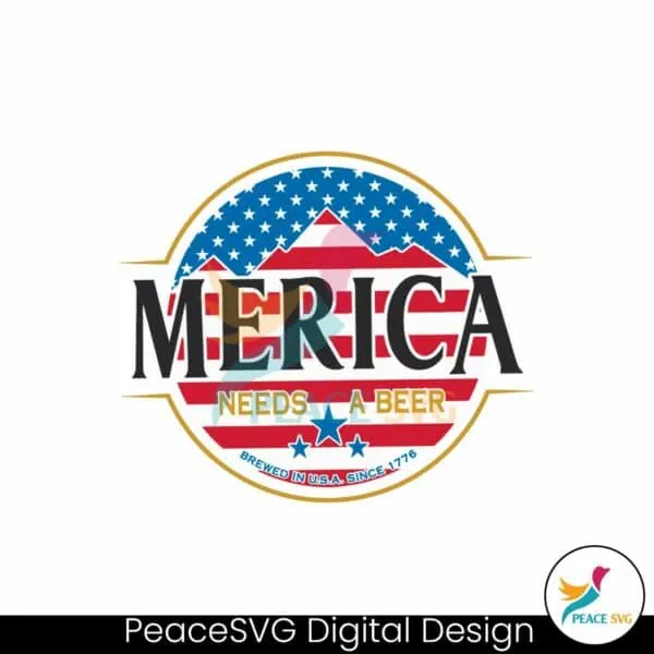 merica-needs-a-beer-since-1776-svg