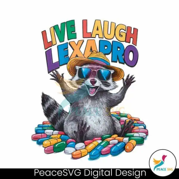 cute-live-laugh-lexapro-raccoon-pills-png