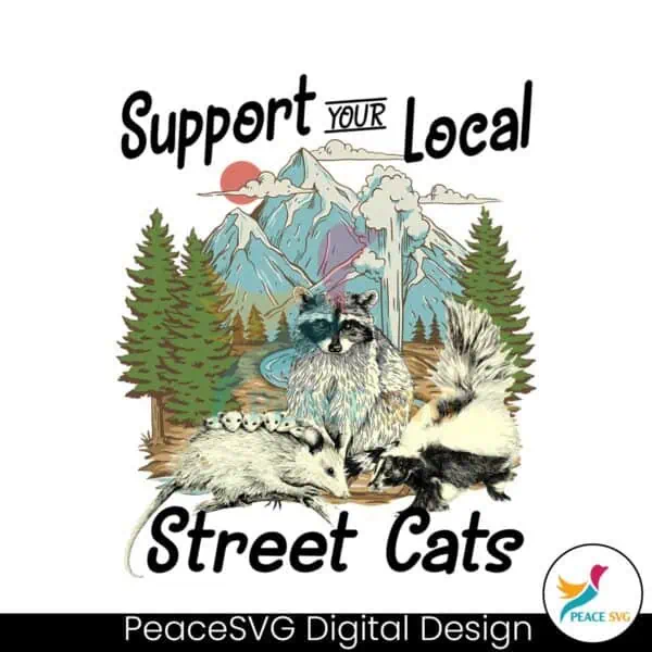 support-your-local-street-cat-racoon-meme-png