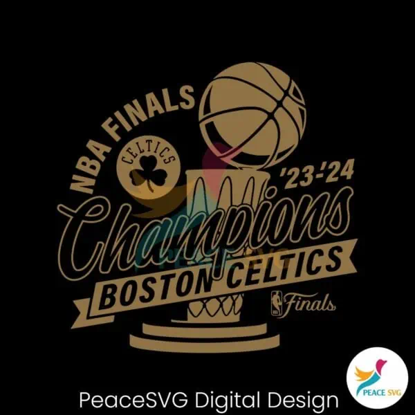 nba-finals-champions-celtics-wins-trophy-svg