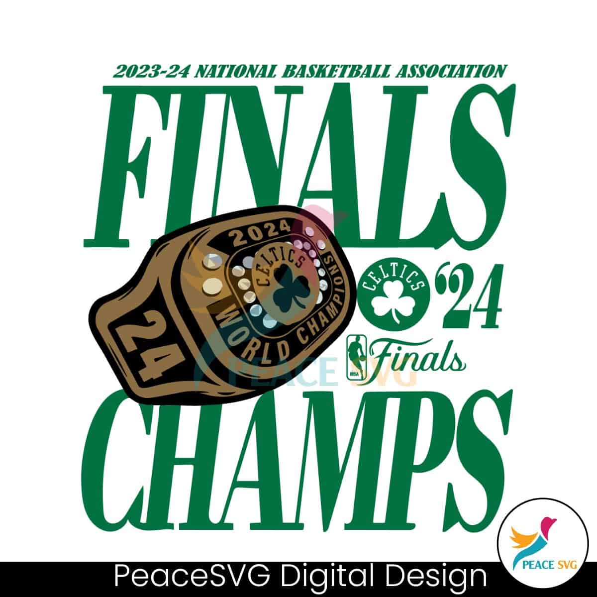 Finals Champs 2024 NBA Celtics SVG » PeaceSVG