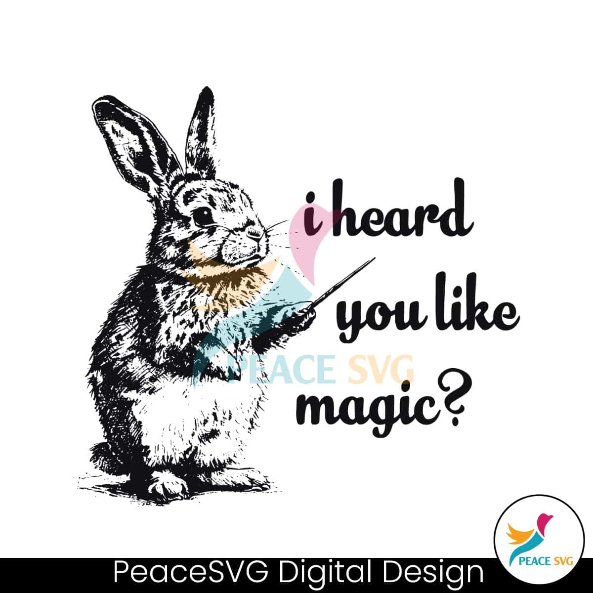 Retro I Heard You Like Magic Rabbit SVG » PeaceSVG