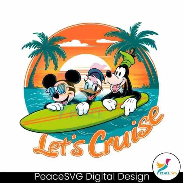 retro-disney-friends-lets-cruise-png