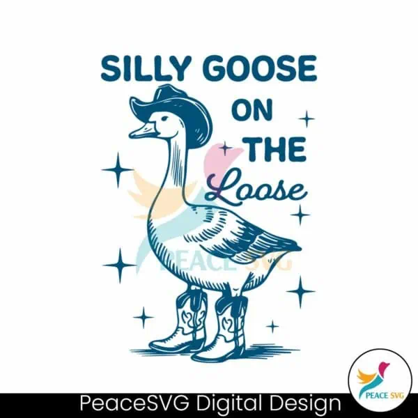 silly-goose-on-the-loose-funny-cowgirl-meme-svg